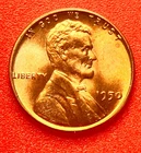 1950-P Lincoln Wheat Cent Penny GEM RED BU From an Original Bank Roll
