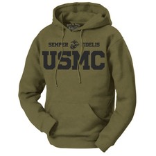Marines Hoodie - USMC - Semper Fidelis Basic Sweatshirt Men's and Lady's