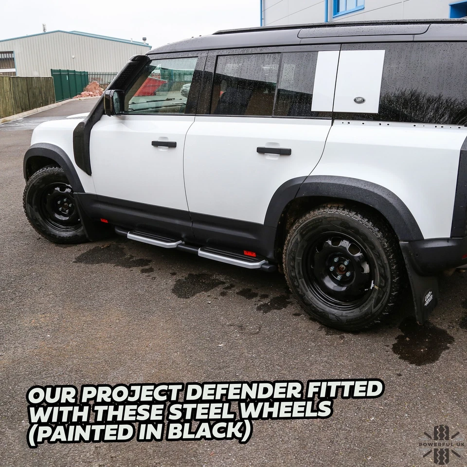 4x Llanta de acero genuina Land Rover nueva Defender 2020+ 90+110 LR143917 blanca  - Imagen 2 de 4