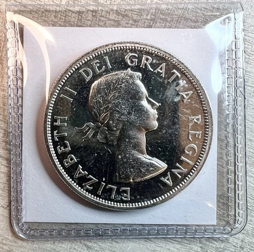 1963 Canada Silver Dollar Voyageur Canoe 80% Silver  #63C $1 START NR!