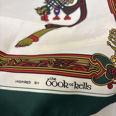 BOOK OF KELLS vintage scarf Dublin Ireland Trinity College celtic