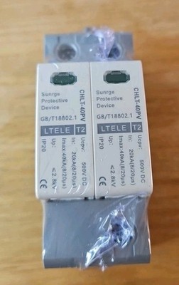 2 Pole 500/1000V Solar DC Surge Protector  for PROTECTION Device DC 20-40kA