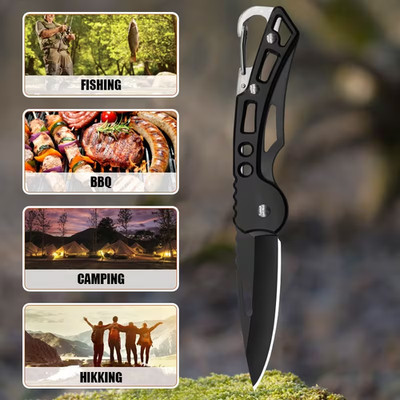 Stainless Steel Folding Pocket Knife for Hobbies, Crafting, Carrying w/Clip