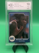 1985 Star Lite All-Stars #4 Michael Jordan Rookie Card BGS BCCG 10 Mint+. rookie card picture