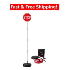 Visual Parking Aid: 7" LED Stop Sign Durable Adjustable Height System