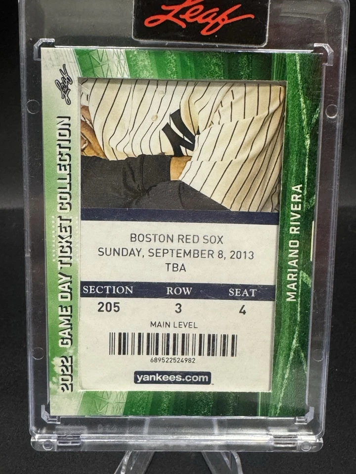 2022 Leaf Game Day Ticket Collection Mariano Rivera #TC-62 HOF - Image 2 of 2