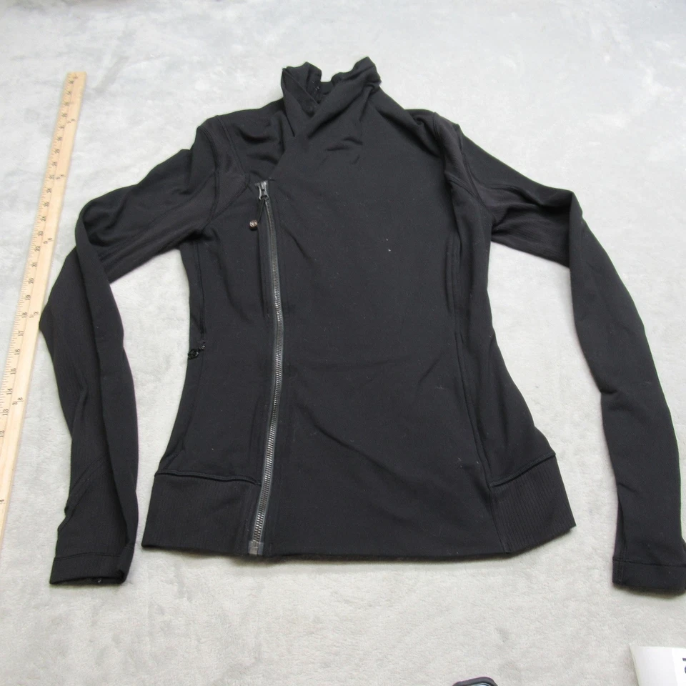 Chaqueta Lululemon Mujer 8 Negra Bhakti Yoga Pista Correr Gimnasio Absorber Correr Foto 4 de 4