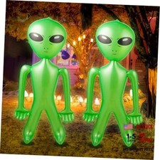60 Inch 5 Feet Giant Alien Inflatable - Pack of 2 - Jumbo Green Alien, 2-Pcs