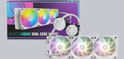 Cooler Master MasterLiquid 360L Core White 360mm Close-Loop AIO Liquid Cooler, A