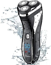 Hatteker Electric Rotary Shaver for Men Cordless Beard Trimmer Waterproof