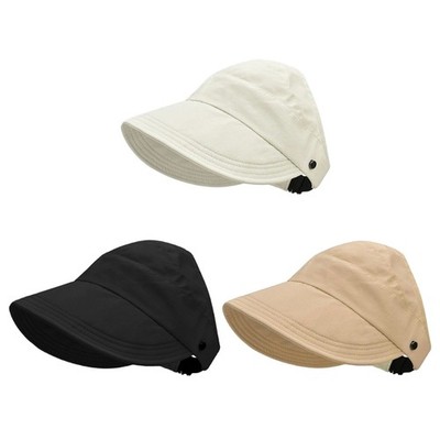 Girls Fisherman Hat Hollowed Top Sun Visor Hat Big Brimmed Caps for Hot Season