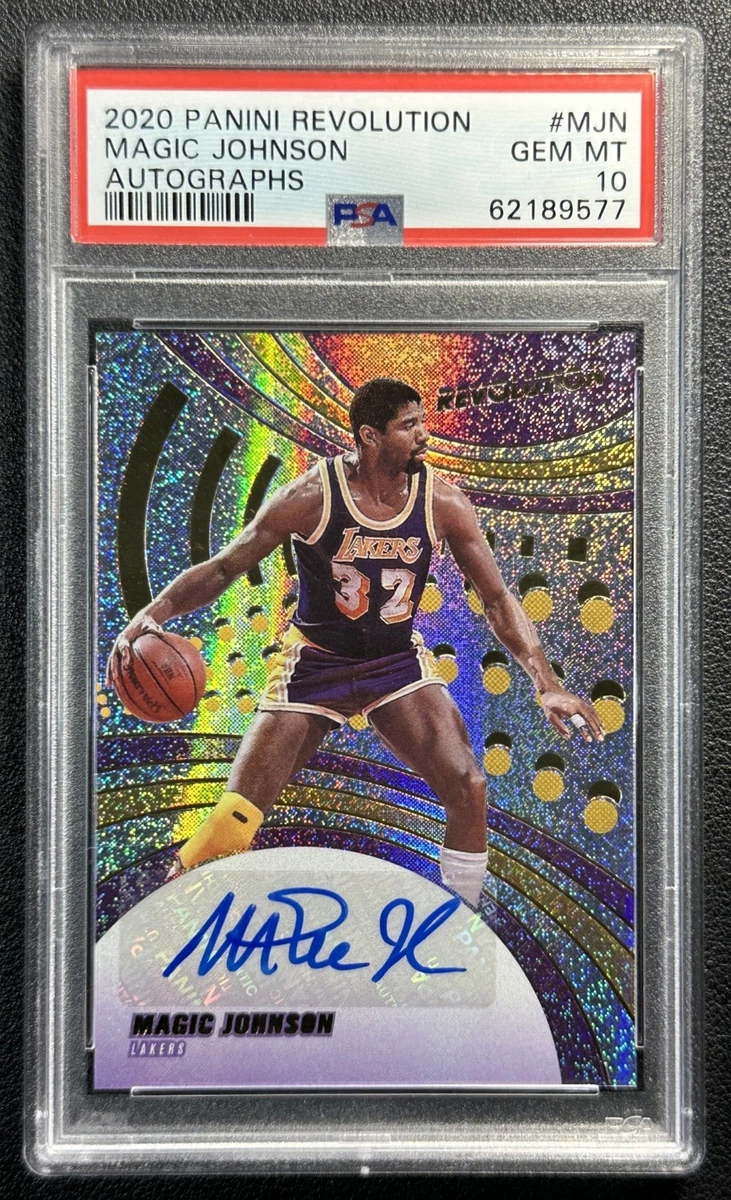 Panini Magic Johnson Basketball Autographed Sports Trading Cards