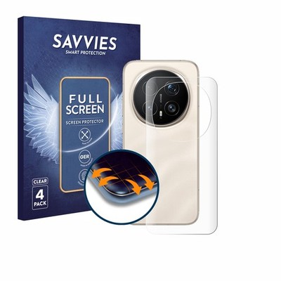 4x Full-Screen Schutz Folie für Honor Magic 8 Pro (Rückseite) 3D Edge Display