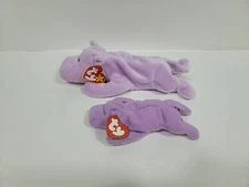 TY Beanie Baby Happy the Hippo Birthday February 25 1994 + Mini Happy Hippo