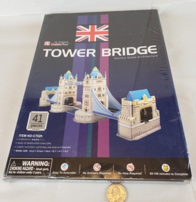 World's Great Architecture Tower Bridge 3D Puzzle Cubic Fun 41 pcs London