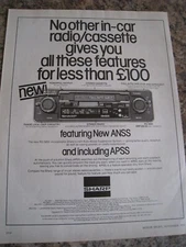 SHARP IN-CAR RADIO CASSETTE ANSS APSS ELECTRONICS 1978 ADVERT A4 FILE 20