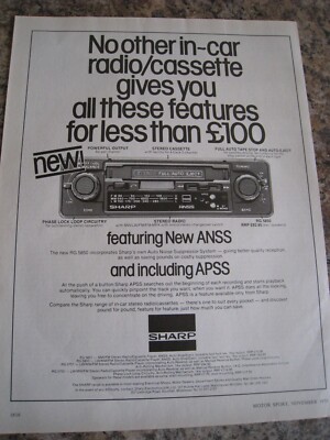 SCHARFE AUTORADIO KASSETTE ANSS APSS ELECTRONICS 1978 WERBUNG A4 DATEI 20