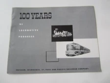 1950 MILWAUKEE ROAD - 100 Years of Locomitive Progress - Railroad Booklet