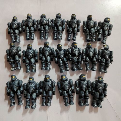 Lot of 20pcs MEGA BLOKS Grey UNSC SPARTAN Recruit Mini Figures Building Toys - Picture 1 of 4