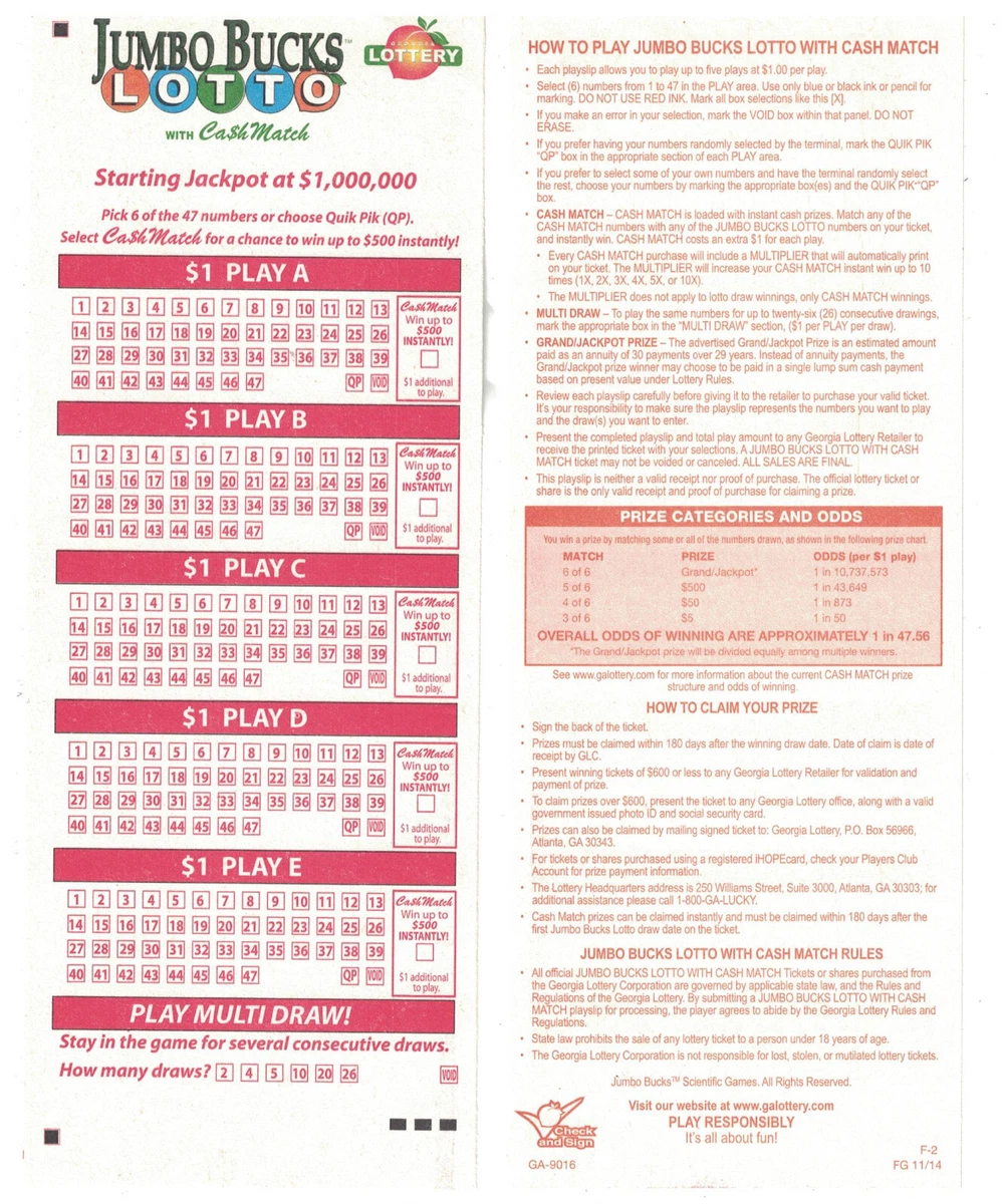 Jumbo bucks lotto winning numbers discount