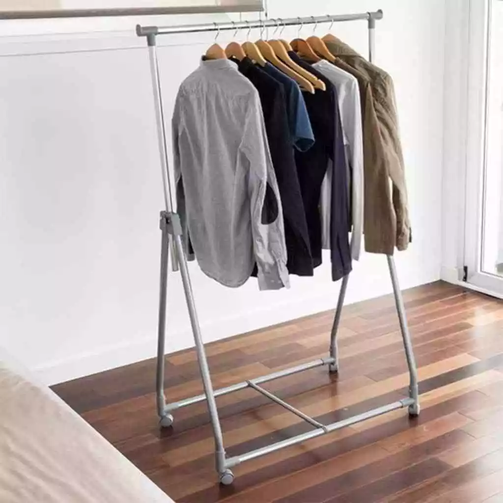 Storage Solutions Perchero Burro para Colgar Ropa 4 Ruedas Metal  Organización