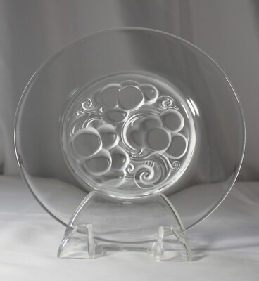 René Lalique French Crystal Bowl Grape & Vine Pattern 7” 1930
