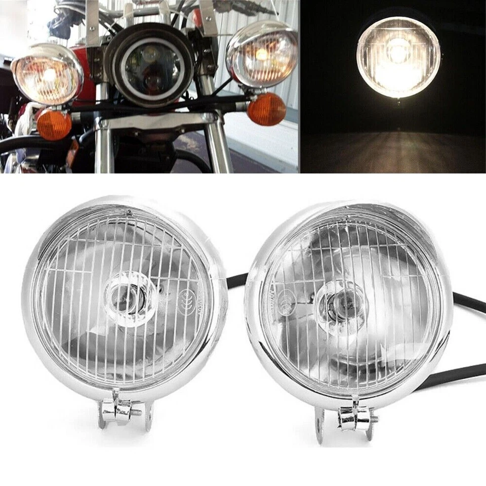 Par de luces de paso delanteras para motocicleta Yamaha Road Star XV 1600 1700 Silverado Foto 2 de 4