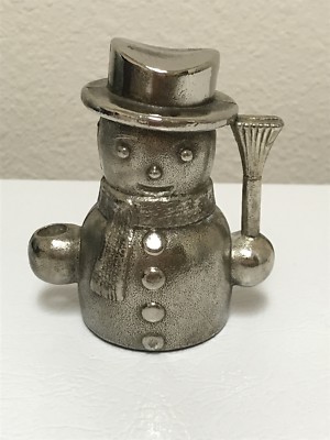 Vintage Oneida Wm A Rogers Snowman Lights Silverplate Mini Candle Holder Italy