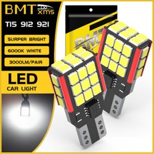 2PCS LED Reverse Back Up Light Bulb 921 912 W16W T15 906 916 Super White 6000K