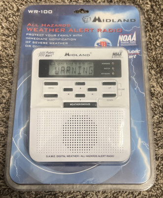 Midland WR-100 All Hazard Weather ALERT  Radio NOAA New 