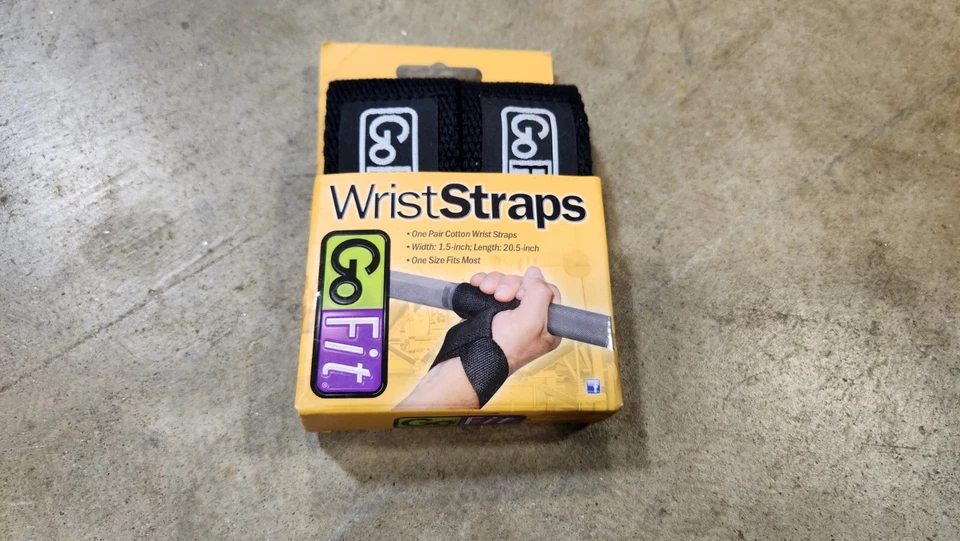 CORREAS DE MUÑECA GOFIT GO FIT ALGODÓN LEVANTAMIENTO DE PESAS GIMNASIO FITNESS LEVANTAMIENTO DE PESAS *NUEVAS* Foto 3 de 4