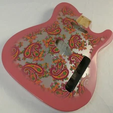 Vintage Tele Body 2pcs North American Alder Paisley W Clear Pickguard ≦5.63Lbs