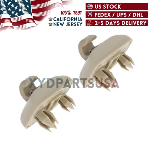 2PCS Sun Visor Clip Beige for Audi A3 A4 A5 Q5 A7 B6 B7 B8 S4 S5 TT 8E0857562A - Bild 1 von 9