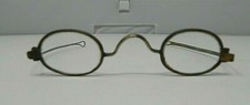 Antique Glasses Brass Oval Wire Rim Frames Vintage Spectacles Frames