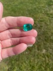 Natural certified Zambia Green Emerald TCW 9.10 Cushion shape Gemstone — photo 4