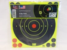 Pro-Shot Splatter Shot Adhesive Targets 8 Bullseye Black Green 6 Pack Durable