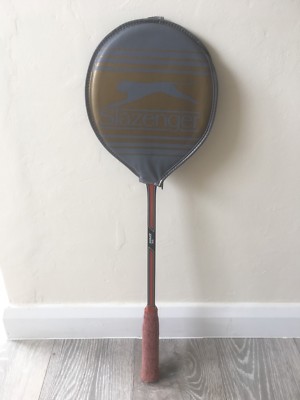 Squashschläger für Erwachsene - Vintage Slazenger Holz - The Dart - Head Case - 69 cm lang