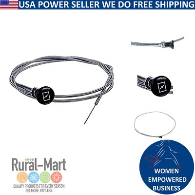 #ad 237 Universal Push Pull Choke Cable 63quot; Inner 60quot; Conduit 2 3 4quot; travel $7.99