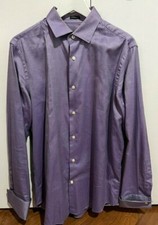 Banana Republic Fitted Purple Dress Shirt Egypt Cotton US Men Size M 15 - 15 1/2