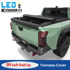 5FT Soft Roll-Up Truck Bed Tonneau Cover for 2024- 2026 Toyota Tacoma Waterproof