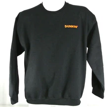 DUNKIN' DONUTS Employee Uniform Sweatshirt Black Size M Medium NEW