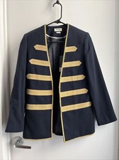 NWT Zadig Voltaire Ville Deluxe Military Navy Blazer Jacket Size 34