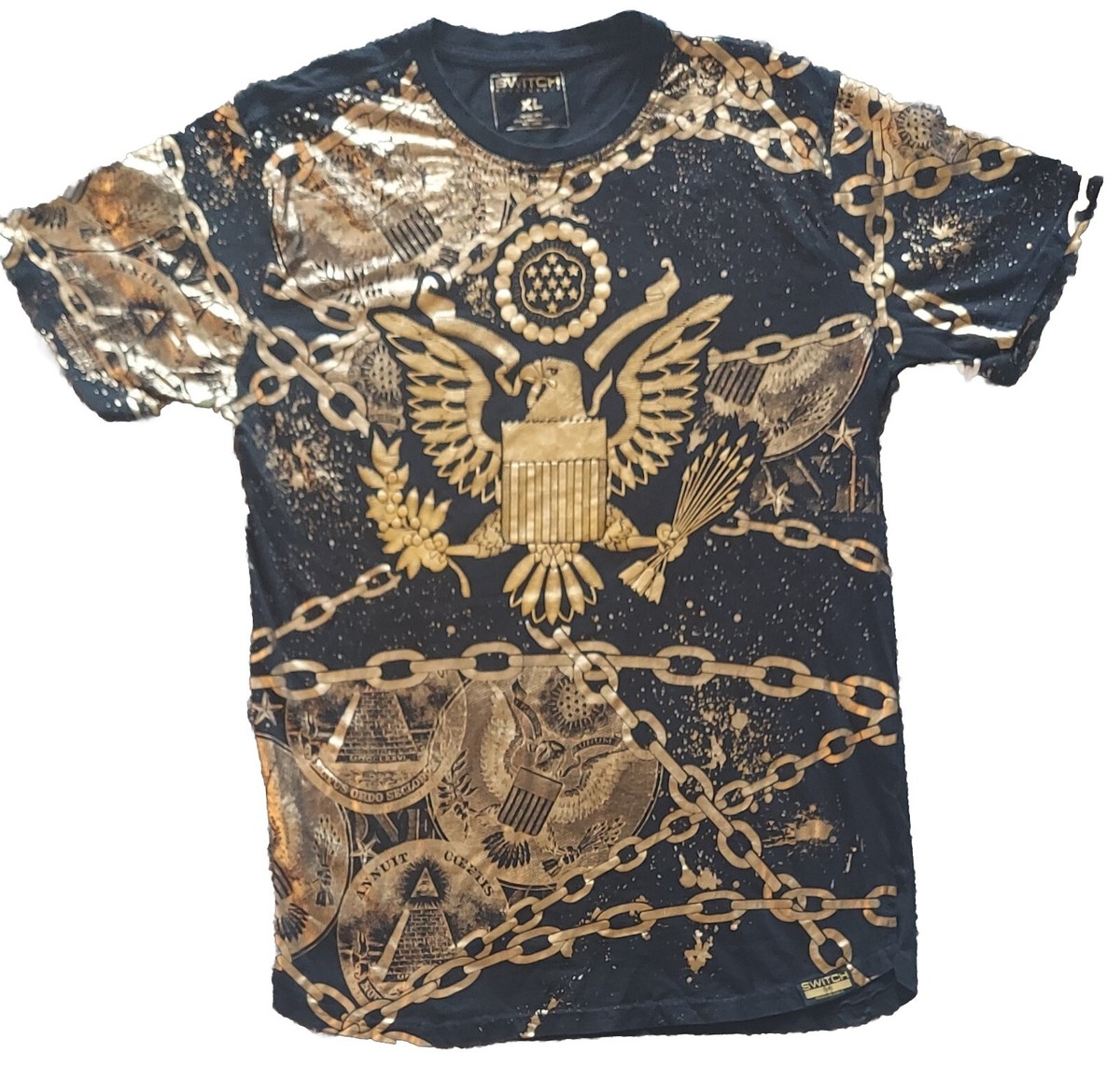 Switch Remarkable Men's Black And Gold T-Shirt Size XL | eBay