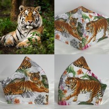Wild Summer Tiger Adult Face Mask