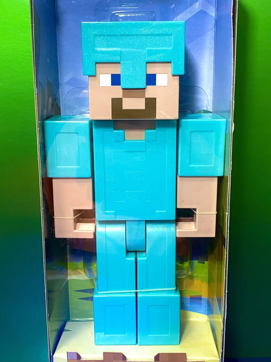 Minecraft Diamond Armor Steve Figure Figurine Large Scale 8.5