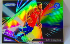 Ben Simmons 2021-22 Panini Prizm Prizmatic Silver Prizms Holo Refractor Card #12