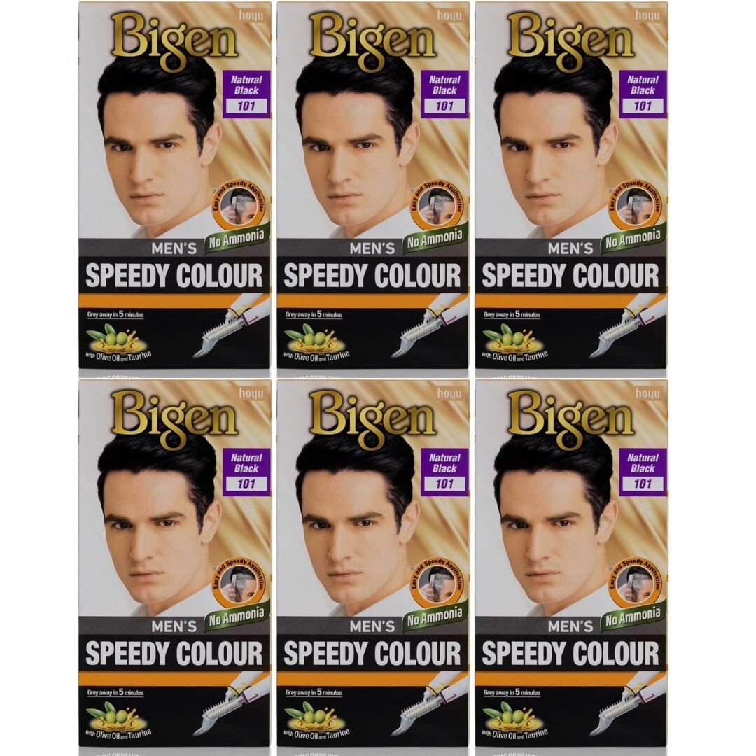 Bigen Natural Black 101 Men's Speedy Colour with No Ammonia 1 Pack x 3 - Image 4