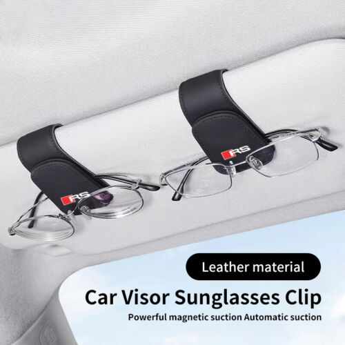 Sunglasses Glasses Card Ticket Magnetic Clip For Audi RS Car Sun Visor Holder - Picture 7 of 29