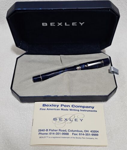 Bexley Americana Fountain Pen -Limited Edition. Sanibel Blue, 18k, B, NEW (READ) - Picture 1 of 15