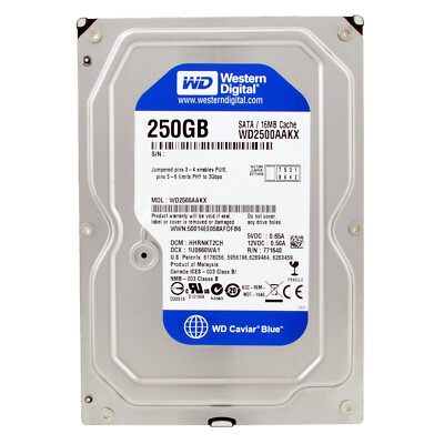 Festplatte Western Digital Blue 250GB WD2500AAKX 16MB 7200U/min Sata III 3.5'' 